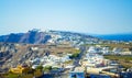 Scenic view of Fira-capital town of Santorini island Greece Royalty Free Stock Photo