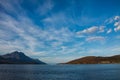 Scenic view of the fjord sea shore in Norway Royalty Free Stock Photo