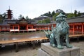 Scenic view of floating Itsukushima Shrine Royalty Free Stock Photo