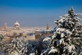 Scenic View of Florence After Snowfall Royalty Free Stock Photo