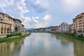 Scenic view of Florence, Tuscany, Italy, showing a picturesque canal