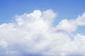 Scenic view of fluffy white clouds over Tumon Beach, Guam, USA Royalty Free Stock Photo