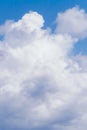 Scenic view of fluffy white clouds over Tumon Beach, Guam, USA Royalty Free Stock Photo