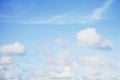 Scenic view of fluffy white clouds over Tumon Beach, Guam, USA Royalty Free Stock Photo