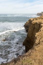 Scenic view of the foamy Pacific Ocean from Sunset Cliffs in San Diego, California