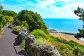 Scenic view of Folkestone seafront England Royalty Free Stock Photo