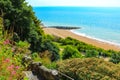 Scenic view of Folkestone seafront England Royalty Free Stock Photo