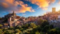 Scenic view in Forza d`Agro, picturesque town in the Province of Messina, Sicily, southern Italy. Forza d`Agro, Sicilian Royalty Free Stock Photo