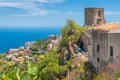Scenic view in Forza d`AgrÃÂ², picturesque town in the Province of Messina, Sicily, southern Italy. Royalty Free Stock Photo