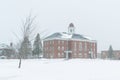 Scenic view of Founders Hall Maine Central Institute Pittsfield, Maine, USA in winter