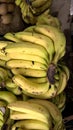 Scenic view of fresh ripe banana kept well stocked