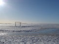 Frozen baltic sea in Finland. Royalty Free Stock Photo