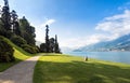 Scenic view of the gardens of Villa Melzi, Bellagio, Lake Como, Royalty Free Stock Photo