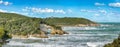 Scenic view on Gargano coast: San Felice arch (Architello). Vieste, San Felice arch rock bay Royalty Free Stock Photo