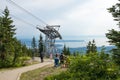 Scenic view from the Georgia Strait Lookout atop Grouse Mountain, offering stunning vistas of Vancouver and Burrard Inlet