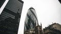 Scenic view of the Gherni Towers from the ground level in London, UK