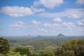 Scenic View of Glasshouse Mountains Sunshine Coast Australia Royalty Free Stock Photo