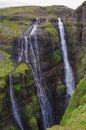 Scenic view of The Glymur Waterfall - second highest waterfall o Royalty Free Stock Photo