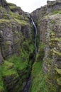 Scenic view of The Glymur Waterfall - second highest waterfall o Royalty Free Stock Photo