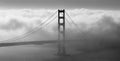 Scenic view of the Golden Gate Bridge over tranquil body of water, fluffy white clouds in the sky Royalty Free Stock Photo