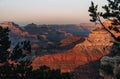 Scenic View of the Grand Canyon, Arizona from the South Rim at Mather Point. Royalty Free Stock Photo