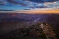 Scenic view of the Grand Canyon and the Colorado River from the Desert View viewpoint, in the Grand Canyon National Park Royalty Free Stock Photo