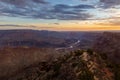 Scenic view of the Grand Canyon and the Colorado River from the Desert View viewpoint Royalty Free Stock Photo