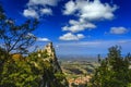 Scenic view of the Guaita Fortress Prima Torre or La Rocca, San Marino