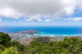 Scenic view of Hawaii Kai town and Maunaohi Ridge Royalty Free Stock Photo