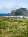 Heimaey town and surrounding landscape on Heimaey Island - Westman Islands, Iceland