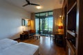 Scenic View from Heritance Kandalama Hotel Room, Sri Lanka. Royalty Free Stock Photo