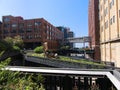 Scenic view of the Highline park in neighbourhood Chelsea, New York City, Manhatten, USA, North America