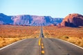 Scenic view from highway 163 in Monument Valley near the Utah-Arizona border, United States Royalty Free Stock Photo