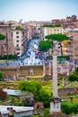 Scenic view of historic central Rome city Italy Royalty Free Stock Photo