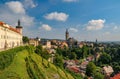 Scenic view of historic centre of Kutna Hora town, Czech Republic, Europe at sunny summer day Royalty Free Stock Photo