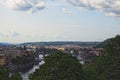 View of historical center of Prague, buildings and landmarks of old town and bridges on the Vltava river Prague,Czech Rapublic Royalty Free Stock Photo