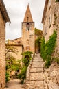 Scenic view of historical old village Le Crested in Provence Royalty Free Stock Photo