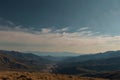 A Scenic View of the Horizon in Mountains and Plateaus Royalty Free Stock Photo