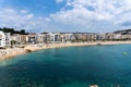 Scenic view of hotels on then green coastline on a sunny day