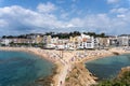 Scenic view of hotels on then green coastline on a sunny day