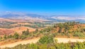 Scenic view on Hula Valley, North Israel. Royalty Free Stock Photo