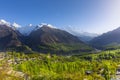 Scenic view of Hunza Valley in summer