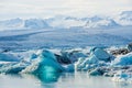Scenic view of icebergs in Glacier Lagoon, Iceland. Royalty Free Stock Photo