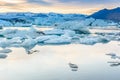 Scenic view of icebergs in glacier lagoon, Iceland Royalty Free Stock Photo