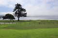 Scenic view of iconic Pebble Beach golf course in California. Royalty Free Stock Photo