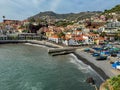 Camara de Lobos - Scenic view of idyllic port of charming fishermen village of Camara de Lobos, Madeira island, Portugal, Europe Royalty Free Stock Photo