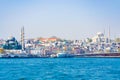 Scenic view of Istanbul city seen from the Bosporus Royalty Free Stock Photo