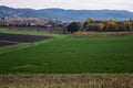 Green countryside field and hills, Emilia Romagna, Parma, Italy Royalty Free Stock Photo