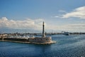 Scenic view of the Italian port of Messina Royalty Free Stock Photo