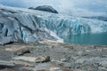 Scenic view of Jostedalsbreen glacier. Royalty Free Stock Photo